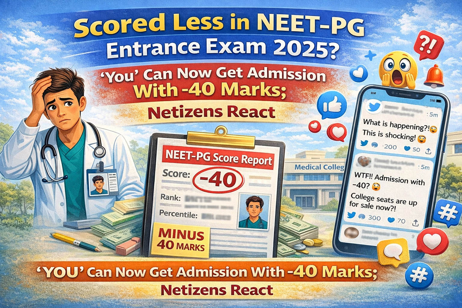 Read more about: NEET PG cut-off lowered to fill 18,000 vacant seats?and add health workers